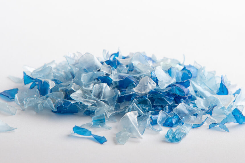 PET Flakes Blue